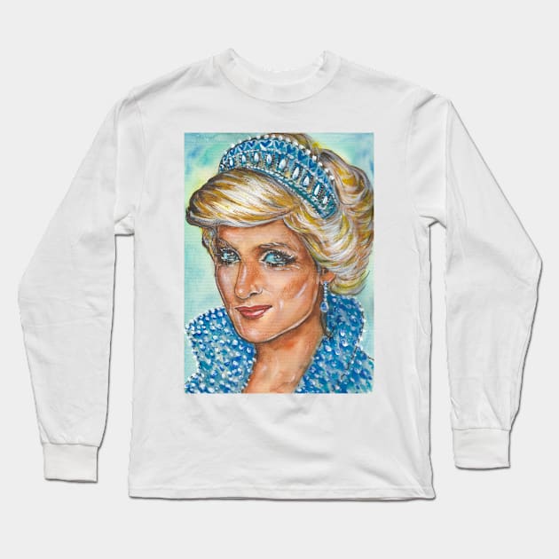 Diana Frances Spencer Long Sleeve T-Shirt by Svetlana Pelin